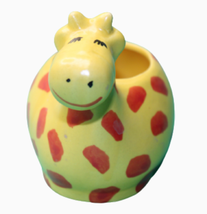 BERRYCRAVE RESIN PLANTER CERAMIC BABY GIRAFFE-front