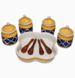 Berrycrave - 4 Yellow blue chi ceramic jar set - spread